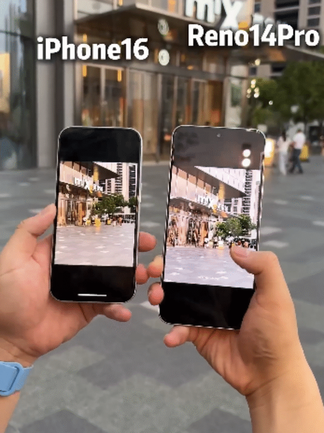 Oppo Reno 14 Pro vs iPhone 16 Live photo comparison