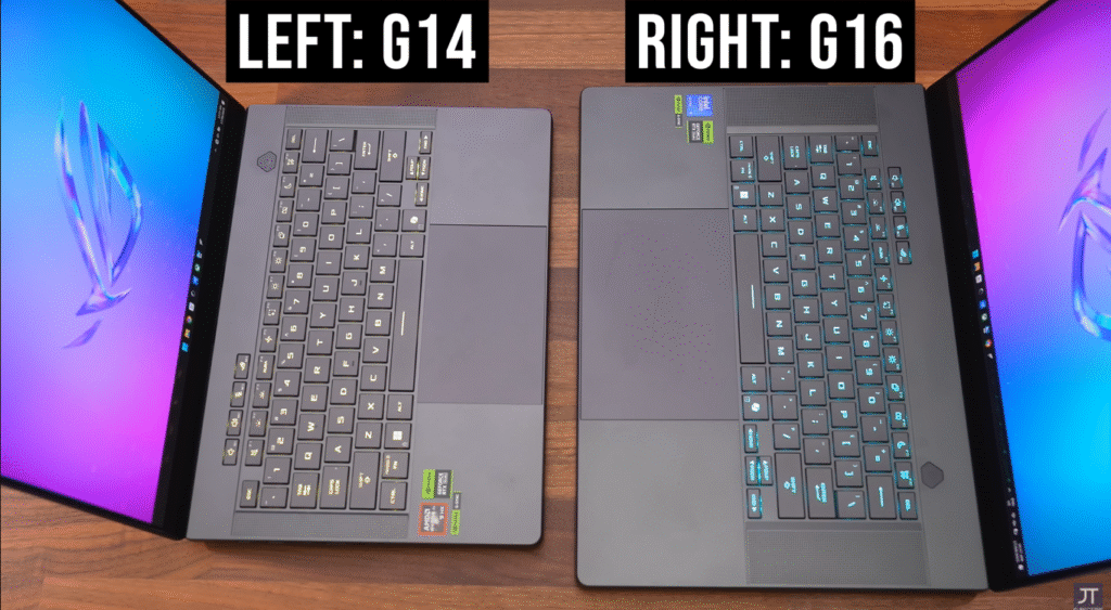 ASUS Zephyrus G14 vs G16