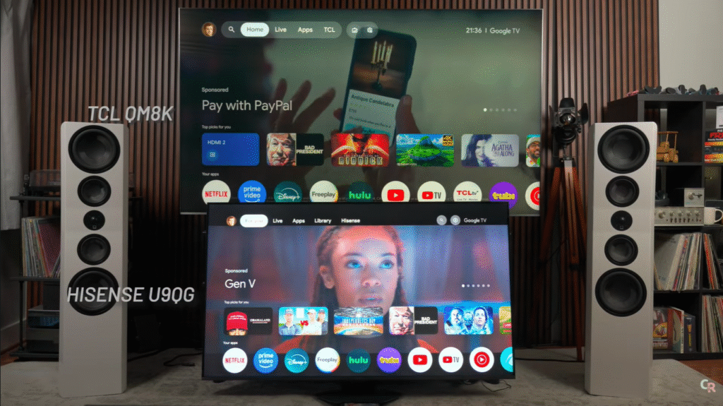 TCL QM8K vs. Hisense U8QG