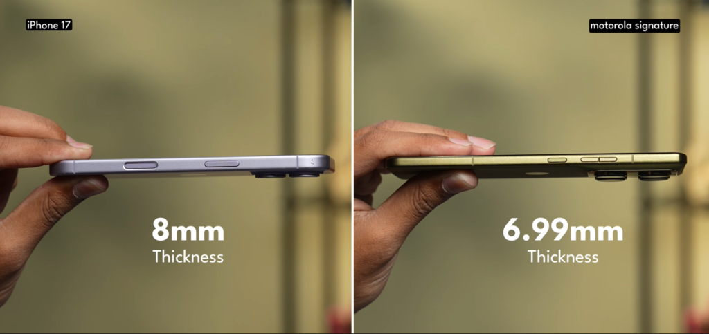 Motorola Signature vs iPhone 17