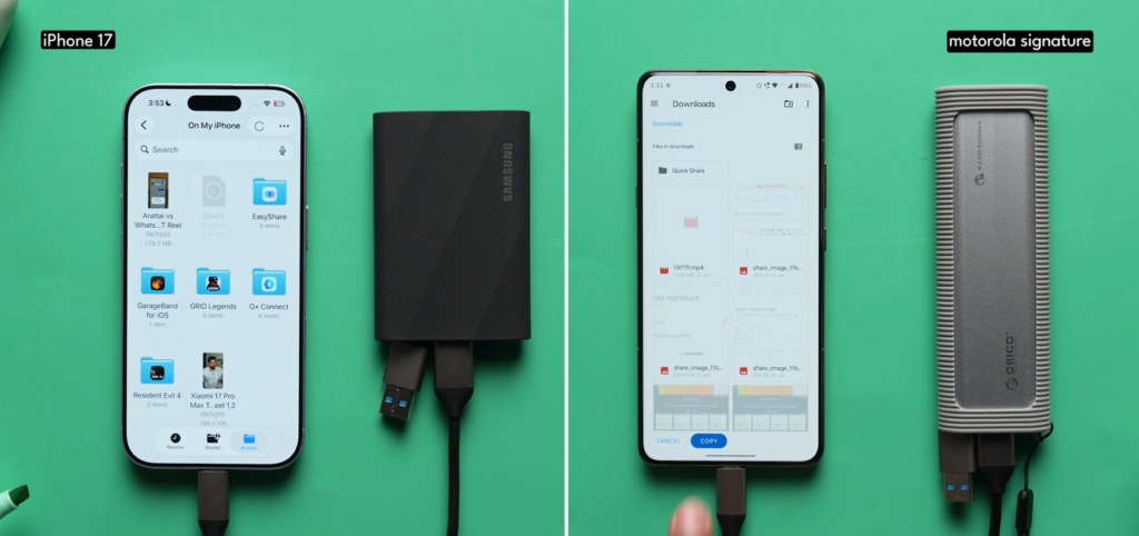 Motorola Signature vs iPhone 17