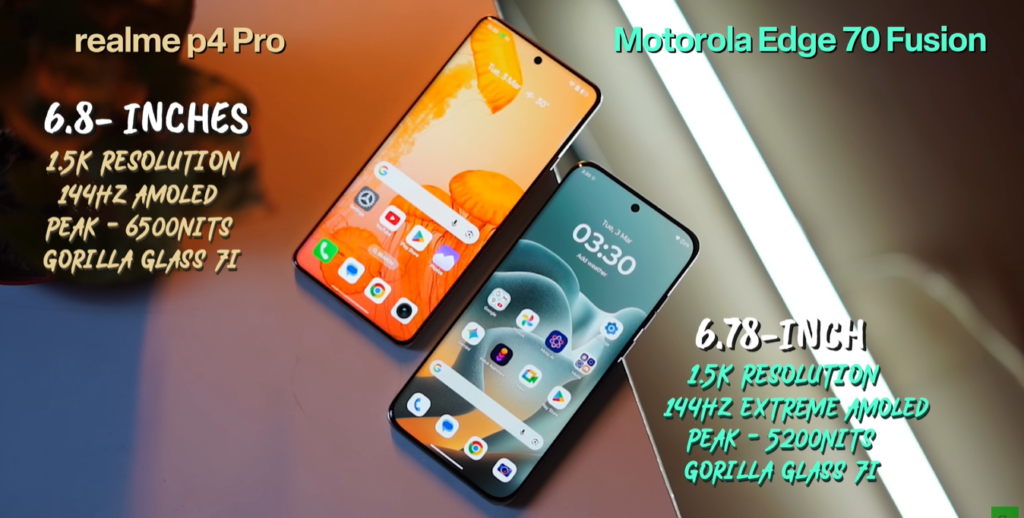 Motorola Edge 70 Fusion vs realme P4 Pro