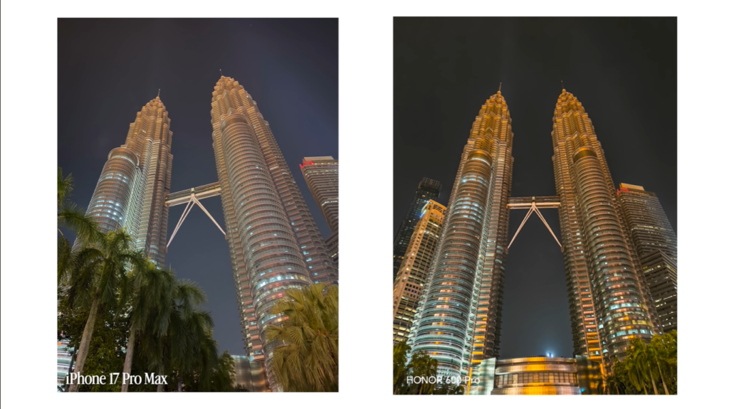 HONOR 600 Pro vs iPhone 17 Pro